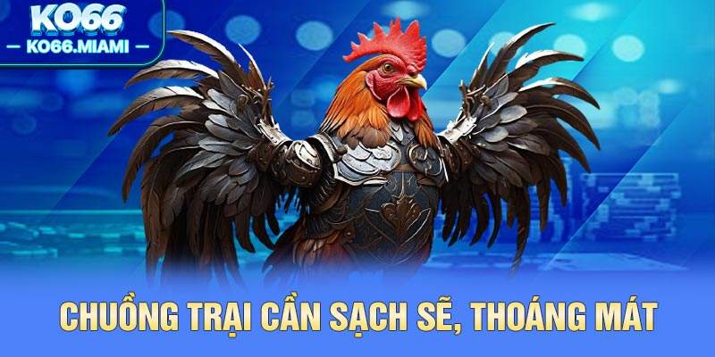 Chuồng trại cần sạch sẽ, thoáng mát